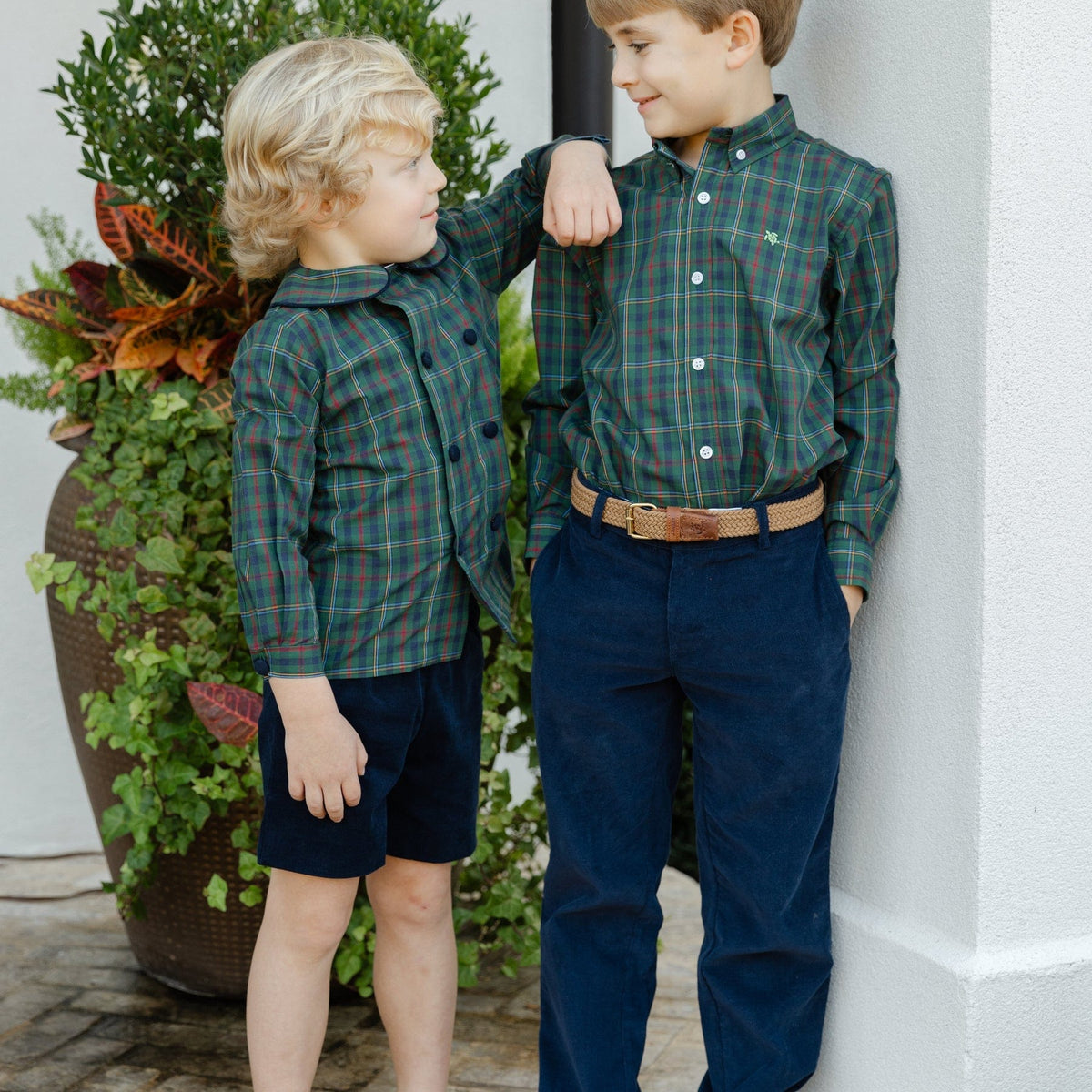 Bailey Boys Roscoe Button Down in Watson - Little Miss Muffin Children & Home