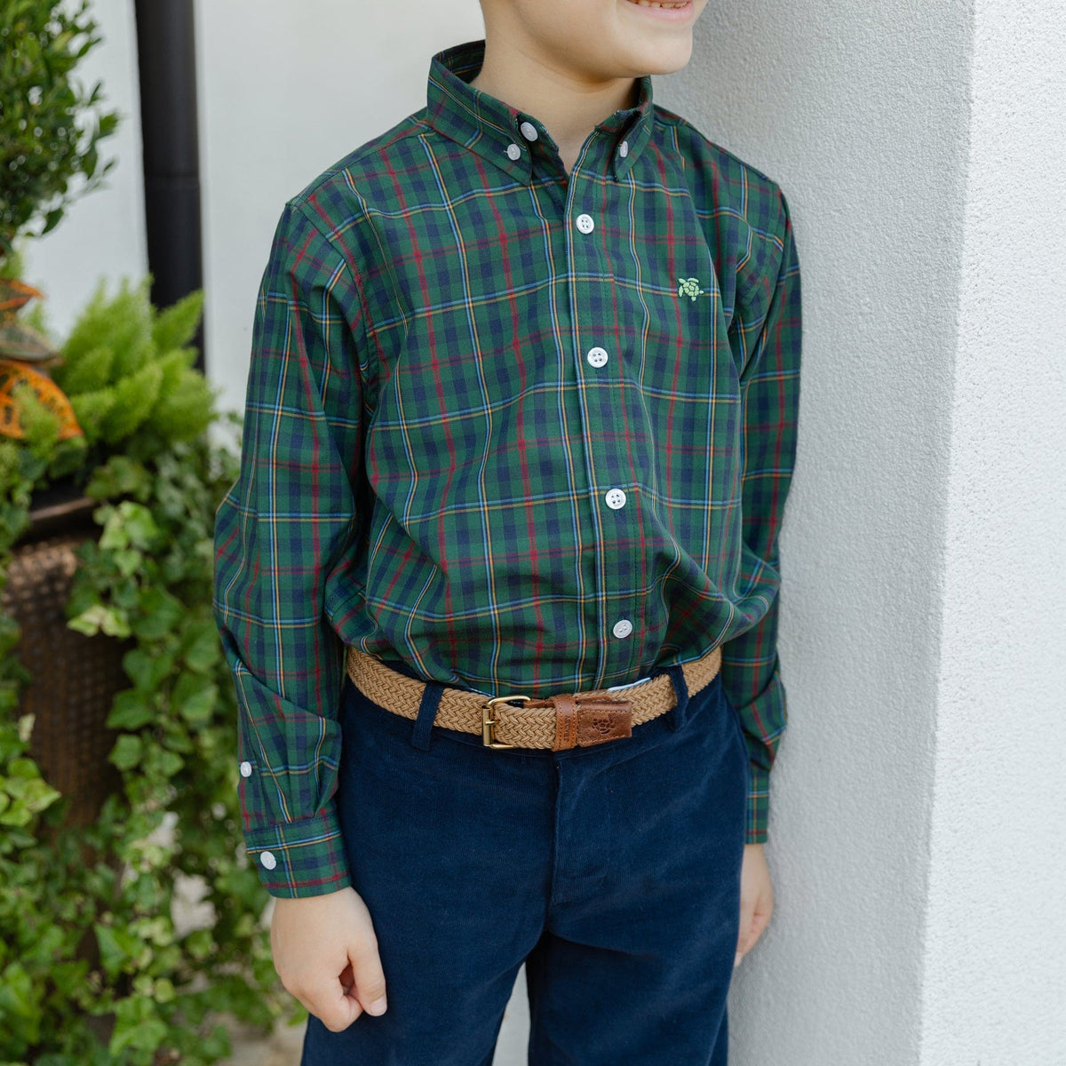 Bailey Boys Roscoe Button Down in Watson - Little Miss Muffin Children & Home