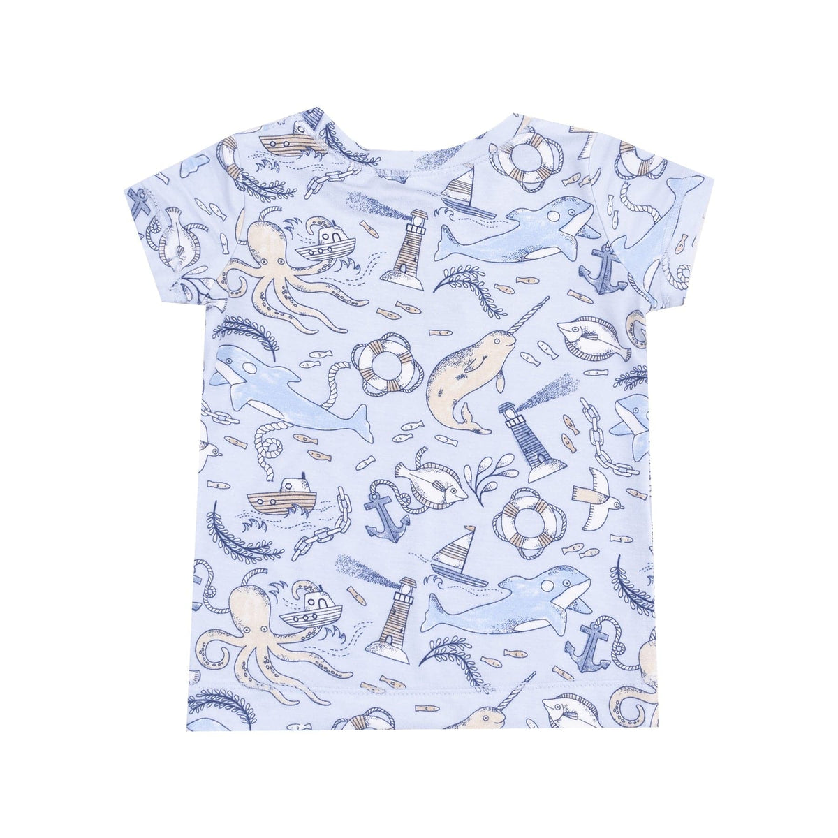 Angel Dear Angel Dear Nautical Notebook Short Sleeve Loungewear Set - Little Miss Muffin Children & Home