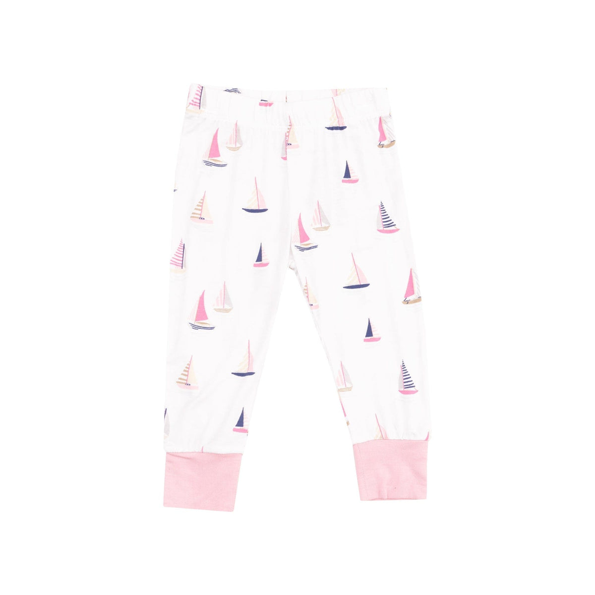 Angel Dear Angel Dear Sailboats Pink Short Sleeve Loungewear Set - Little Miss Muffin Children & Home