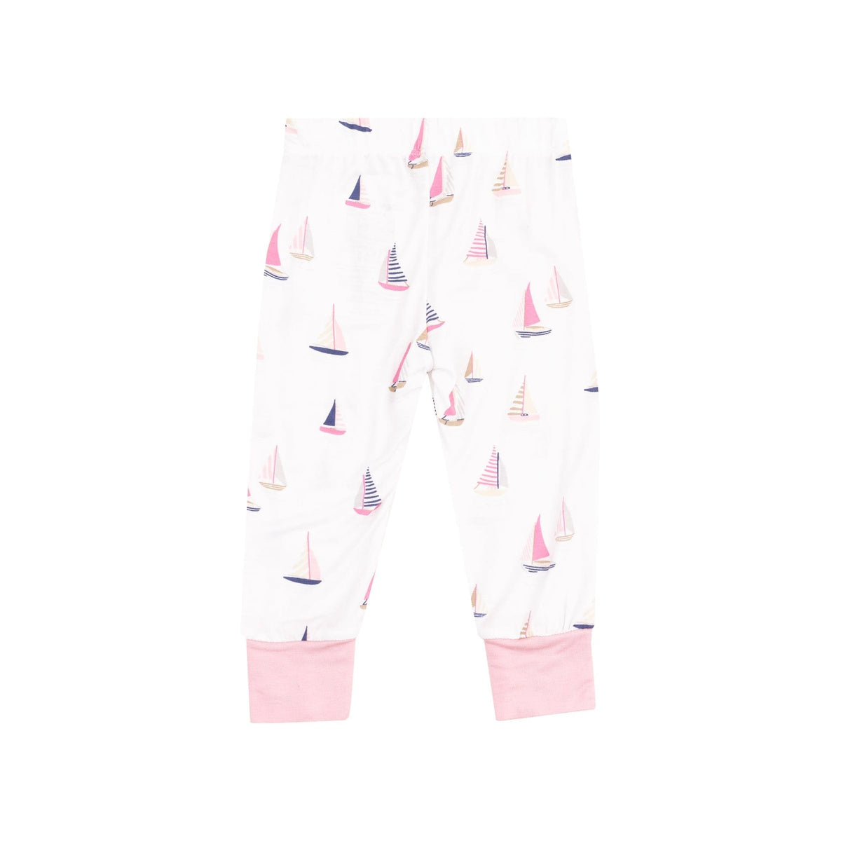 Angel Dear Angel Dear Sailboats Pink Short Sleeve Loungewear Set - Little Miss Muffin Children & Home