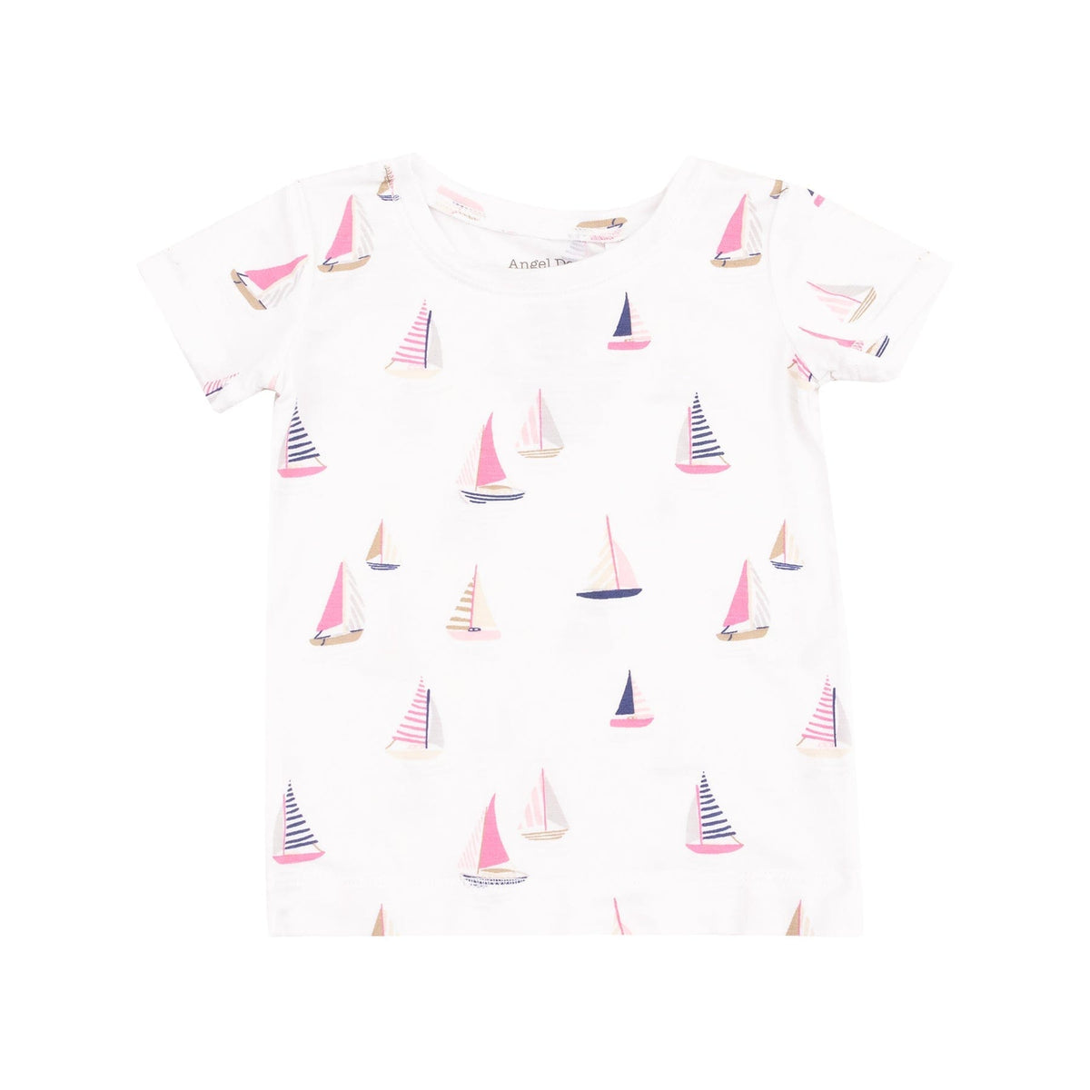 Angel Dear Angel Dear Sailboats Pink Short Sleeve Loungewear Set - Little Miss Muffin Children & Home