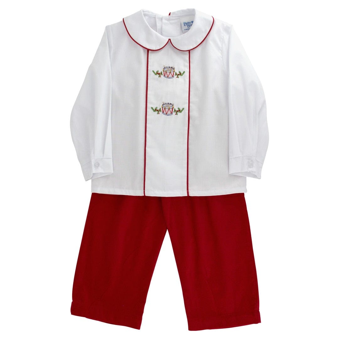 embroidered drum pants set