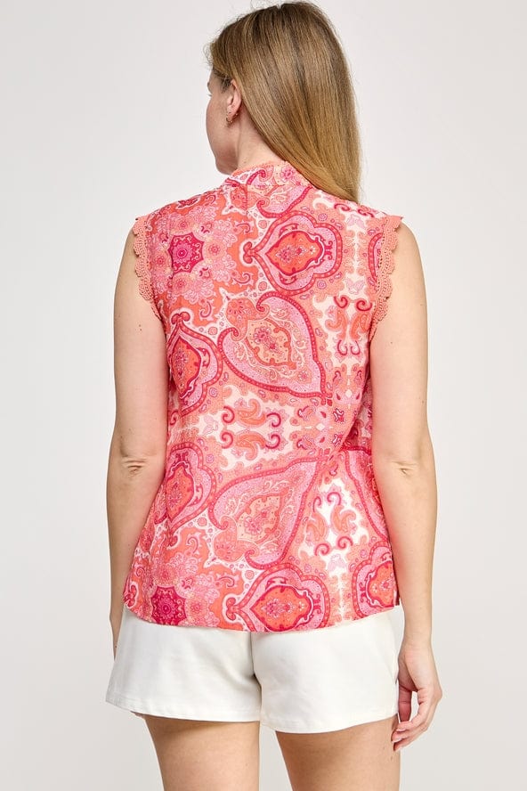 Ellison Ellison Sleeveless Print Blouse - Little Miss Muffin Children & Home