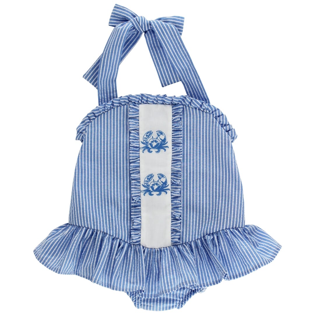 Blue Crab Bay One Piece Ruffled Swimsuit
