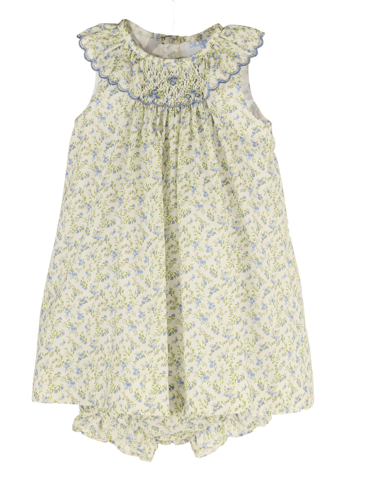 Casero & Associates Blue Lavender Smock Bishop - Little Miss Muffin Children & Home