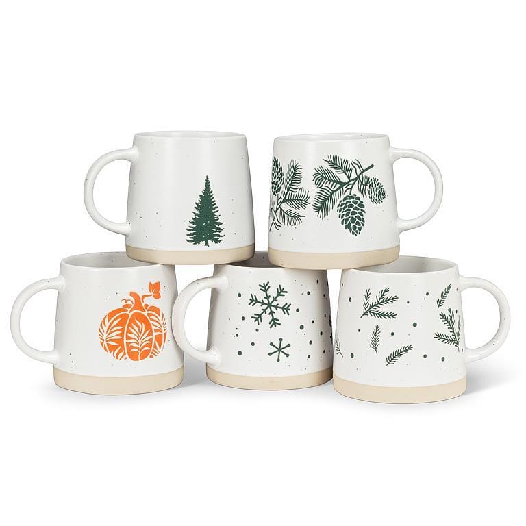 Abbott Wide Base 14oz Mug with Single Tree