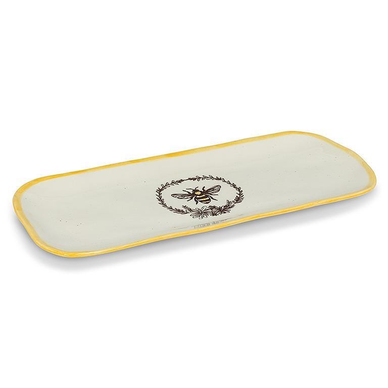 Abbott Abbott Bee in Wreath Long Platter - Little Miss Muffin Children & Home