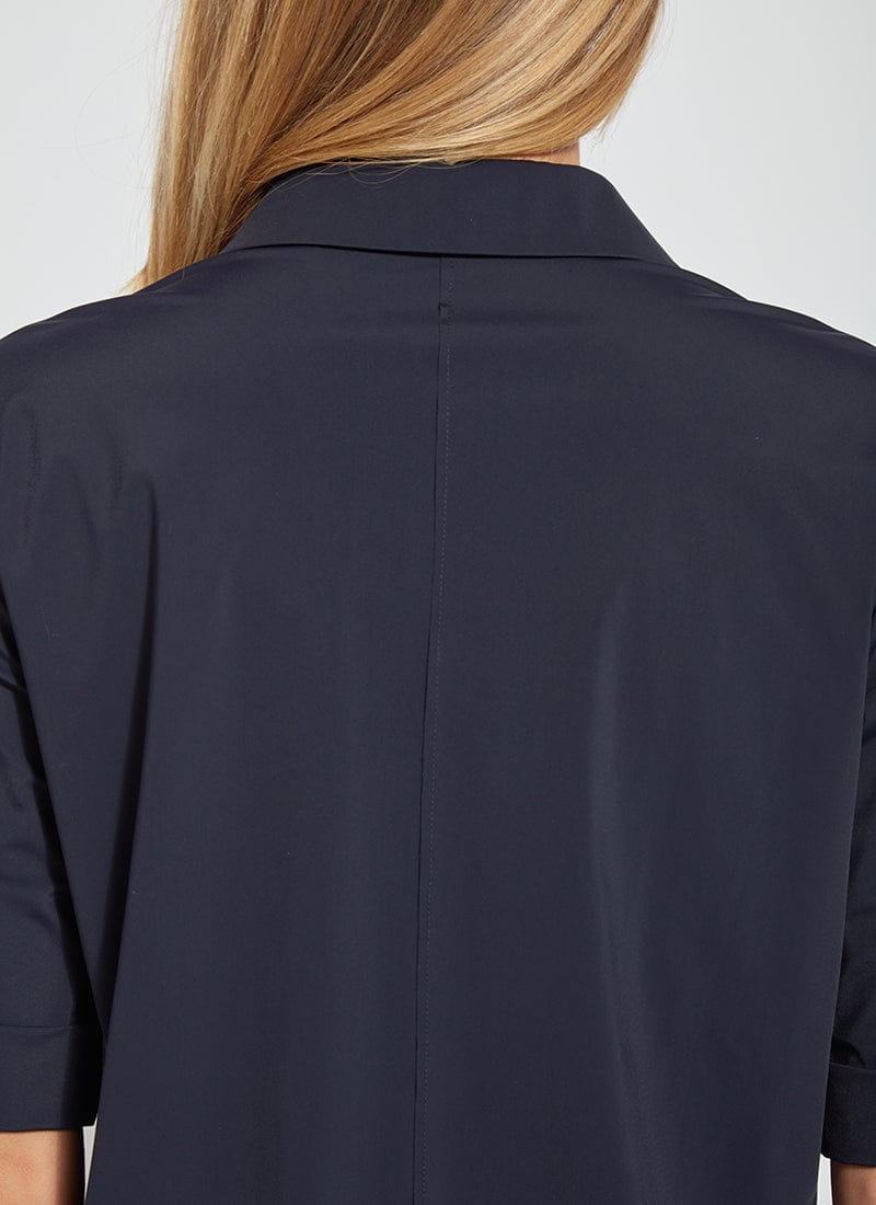 Lysse Lysse Josie Short Sleeve Button Down in True Navy - Little Miss Muffin Children & Home