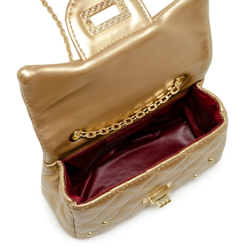 Zomi Gems Zomi Gems Classic Quilted Stud Handbag in Gold - Little Miss Muffin Children & Home