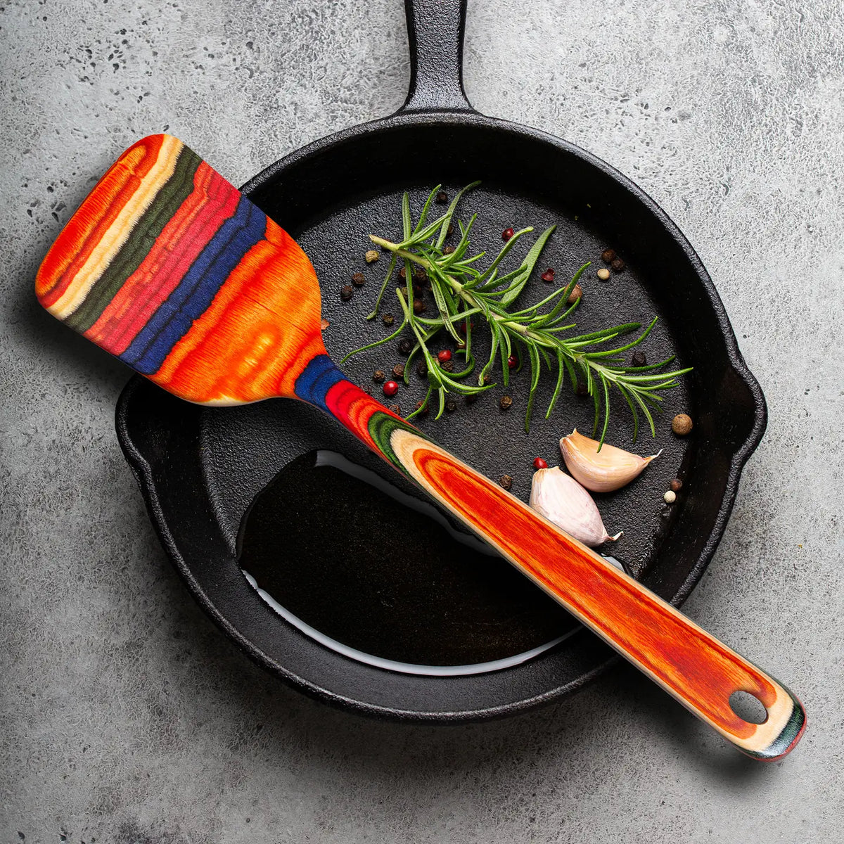 Baltique® Marrakesh Colorful Wooden Spatula, 12.5"