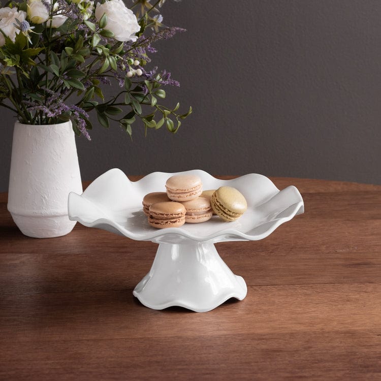 Beatriz Ball Beatriz Ball Vida Havana Pedestal Cake Plate White Small - Little Miss Muffin Children & Home