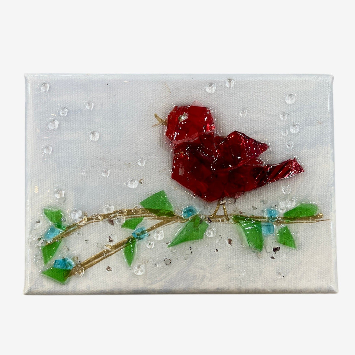 Laurie Kelly Art Studio Red Bird Art 5x7 - Little Miss Muffin Children & Home