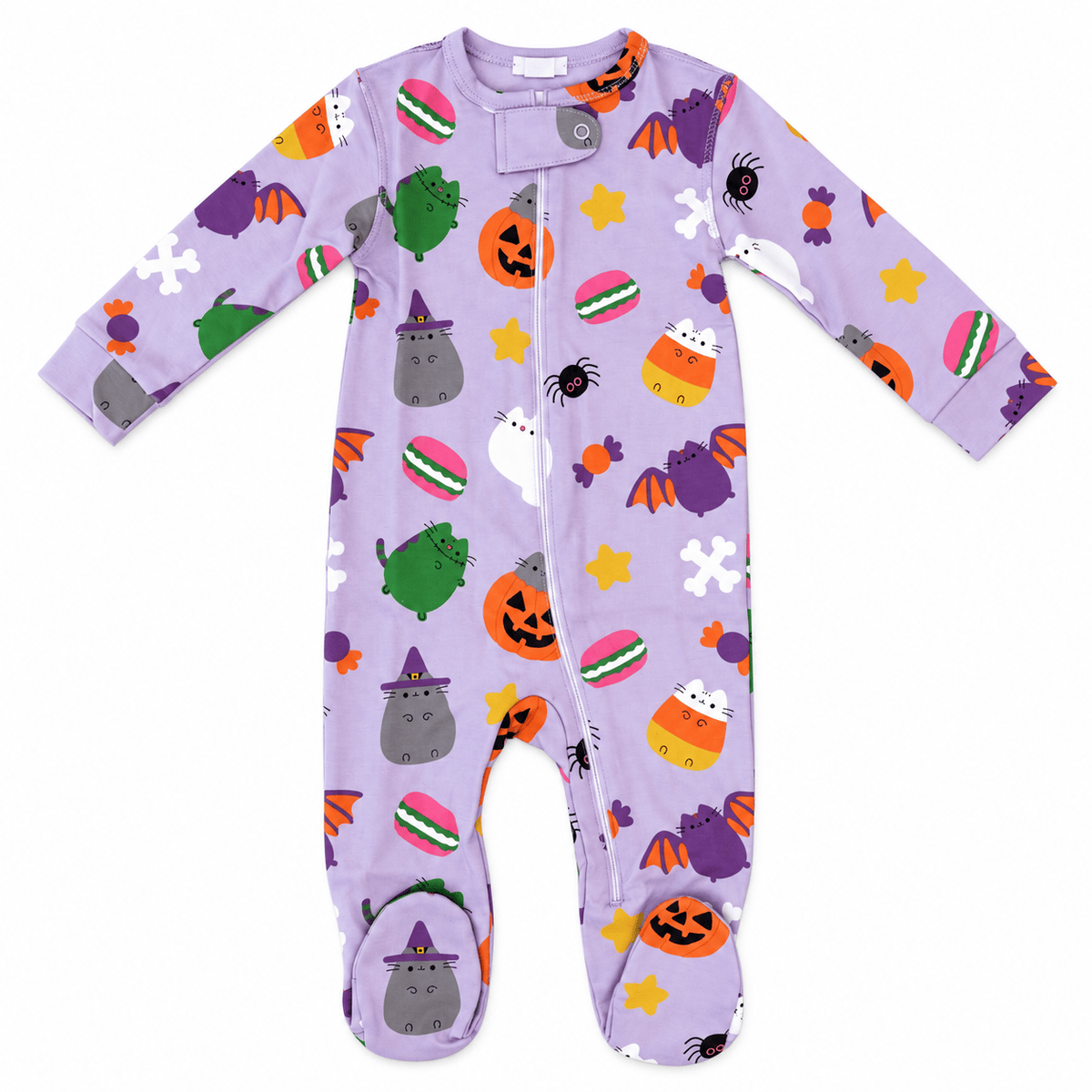 Lulu Bebe Baby Boys’ Halloween Pima Cotton Footies – Lavender