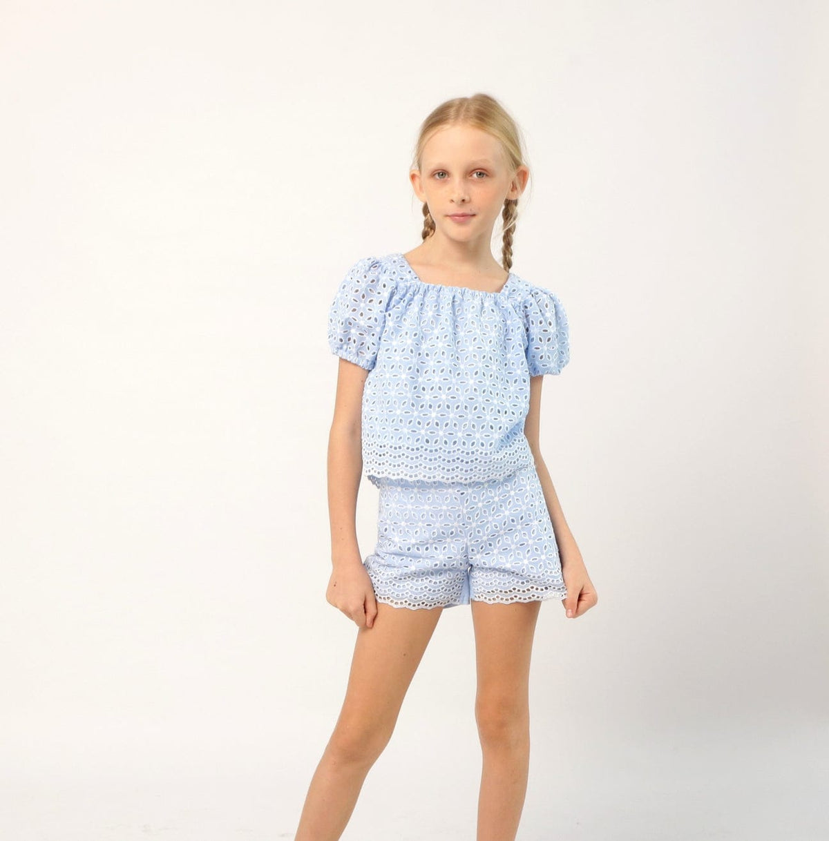 Serenity Blue Eyelet Grace Set