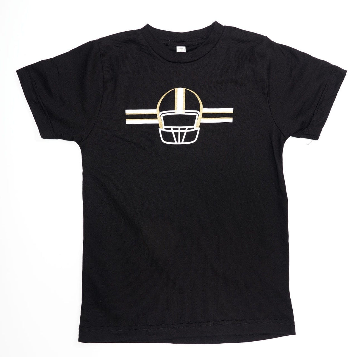Saints helmet tee in black and gold