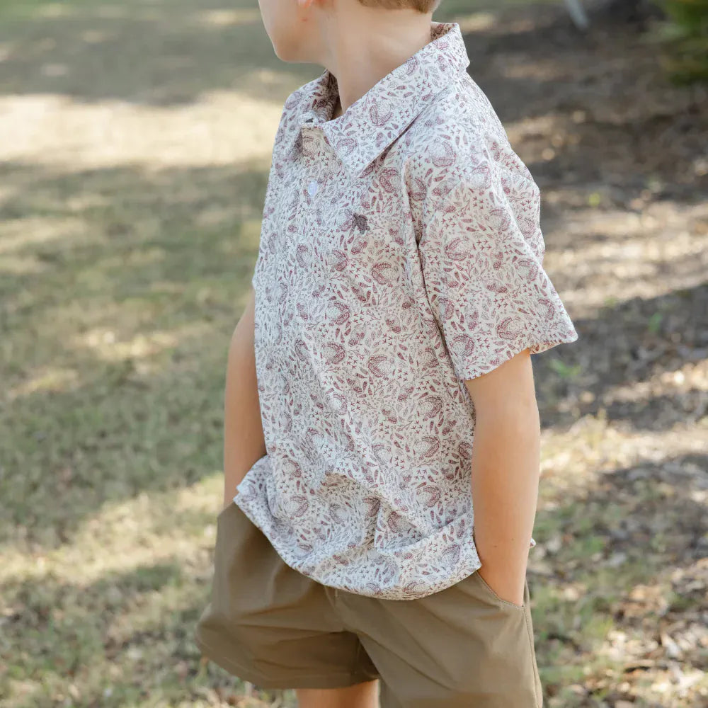 Boys' Turkey Print Performance Polo