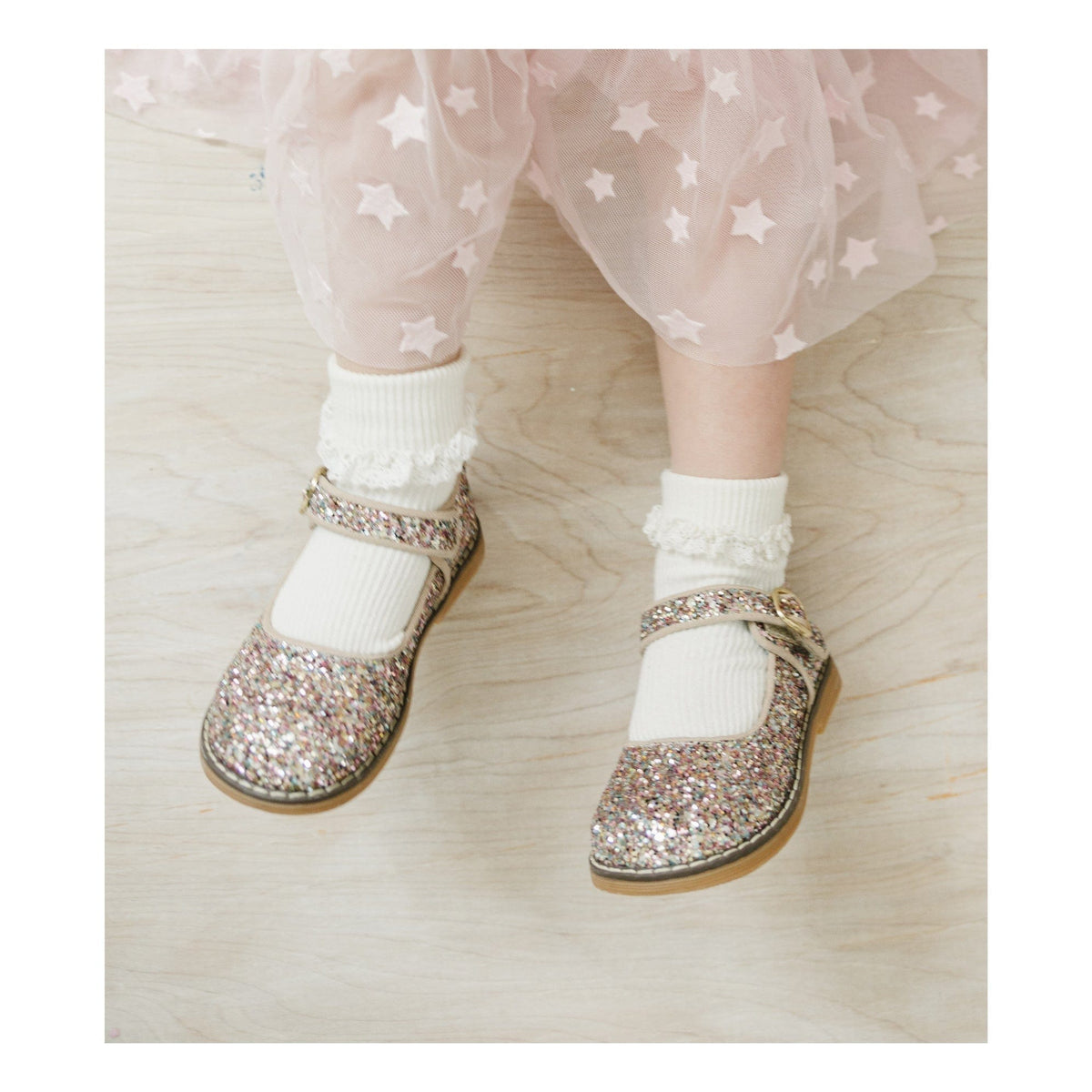 L'Amour Shoes L'Amour Natasha Glitter Mary Jane in Glitter Multi Pink - Little Miss Muffin Children & Home