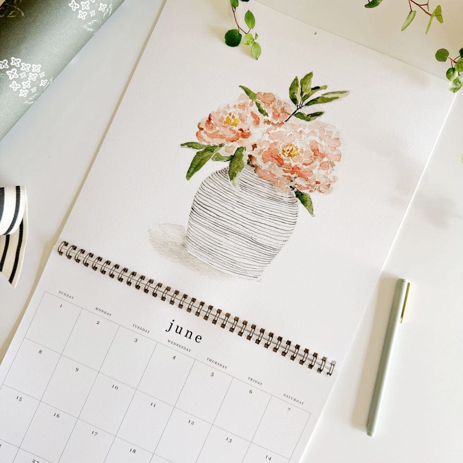 Emily Lex Studio Emily Lex Studio 2025 Watercolor Bouquets Calendar - Little Miss Muffin Children & Home
