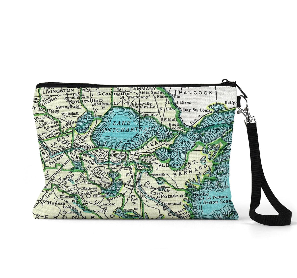Daisy Mae Designs Daisy Mae Designs New Orleans Map Zipper Pouch Wristlet - Little Miss Muffin Children & Home