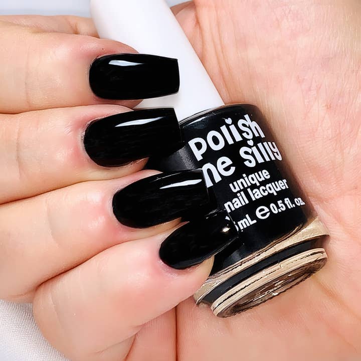Blackout - Solid Black Creme Nail Polish Lacquer