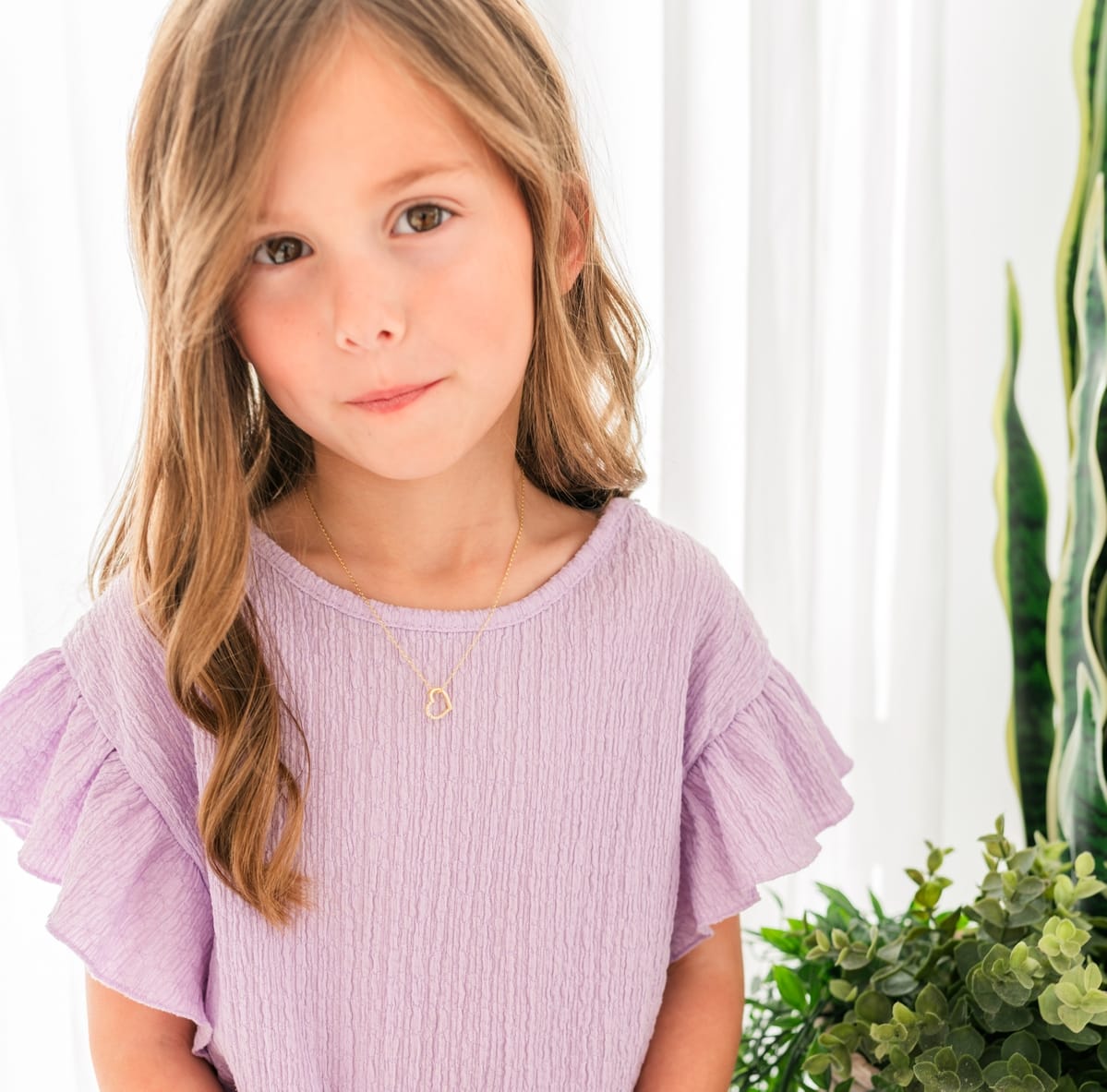 Children’s 14K Gold-Plated Floating Heart 14" Necklace