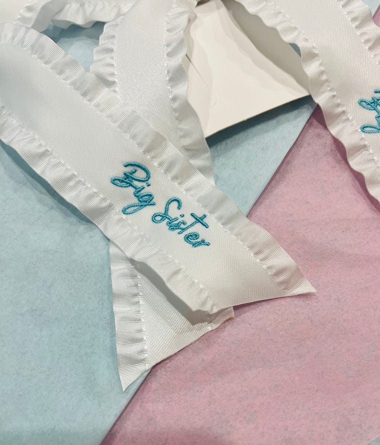 Just For Fun Threads Big Sister Long Tail Hair Bow, Blue - Little Miss Muffin Children & Home