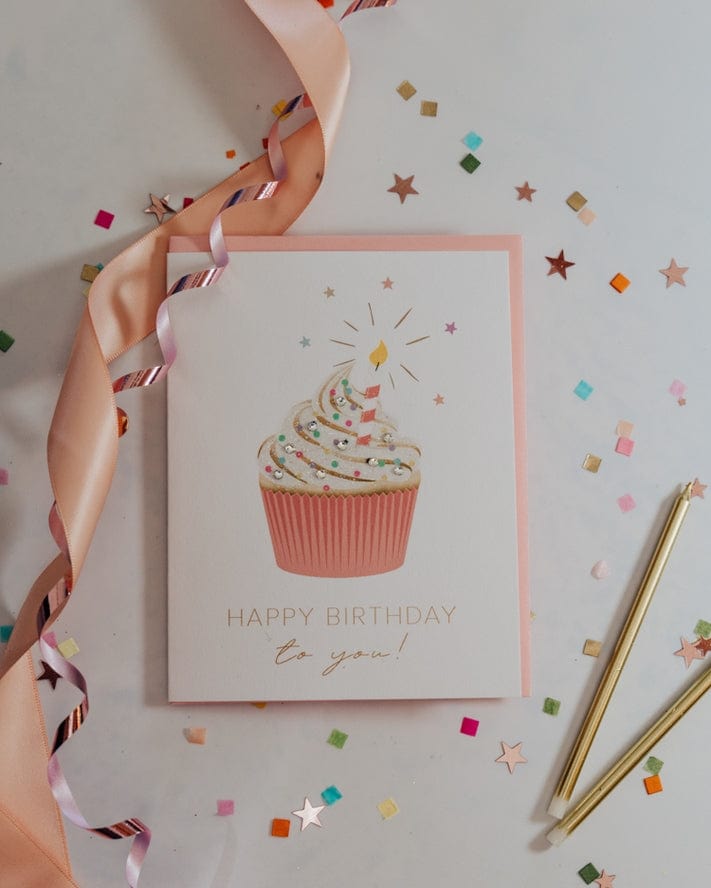 Lavender Vines 'Cupcake Surprise' Birthday Greeting Card - Little Miss Muffin Children & Home