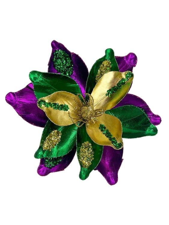 Mardi Gras Magnolia Hairclip
