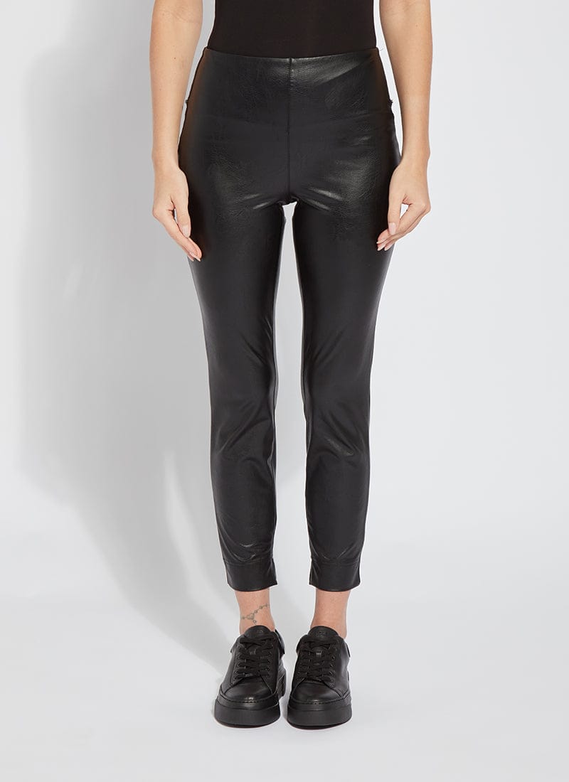 Katherine Toothpick Skinny Vegan Leather Pants in Black by Lysse