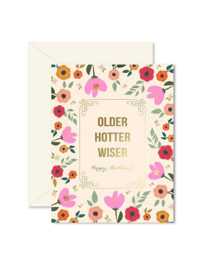 Ginger P Designs Older Hotter Wiser Birthday Card - Little Miss Muffin Children & Home