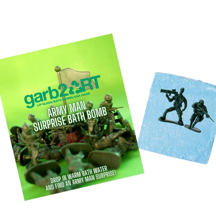 garb2ART garb2ART Army Man Surprise Bath Bomb - Little Miss Muffin Children & Home