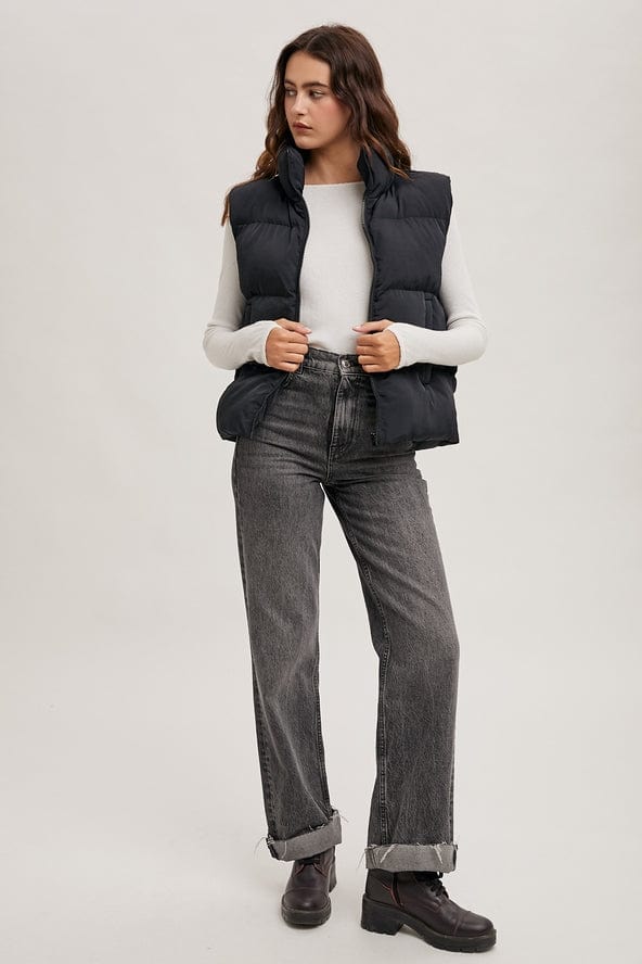 Bluivy Bluivy Zipper Front Puffer Vest, Black - Little Miss Muffin Children & Home