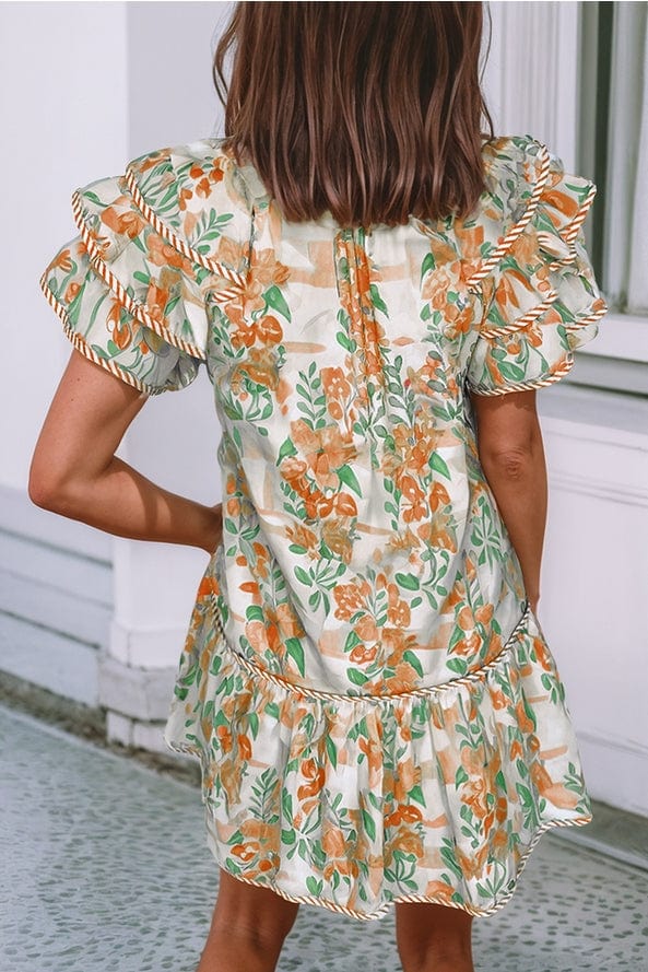 Little Daisy Closet Floral Ruffle Sleeve Mini Dress - Little Miss Muffin Children & Home