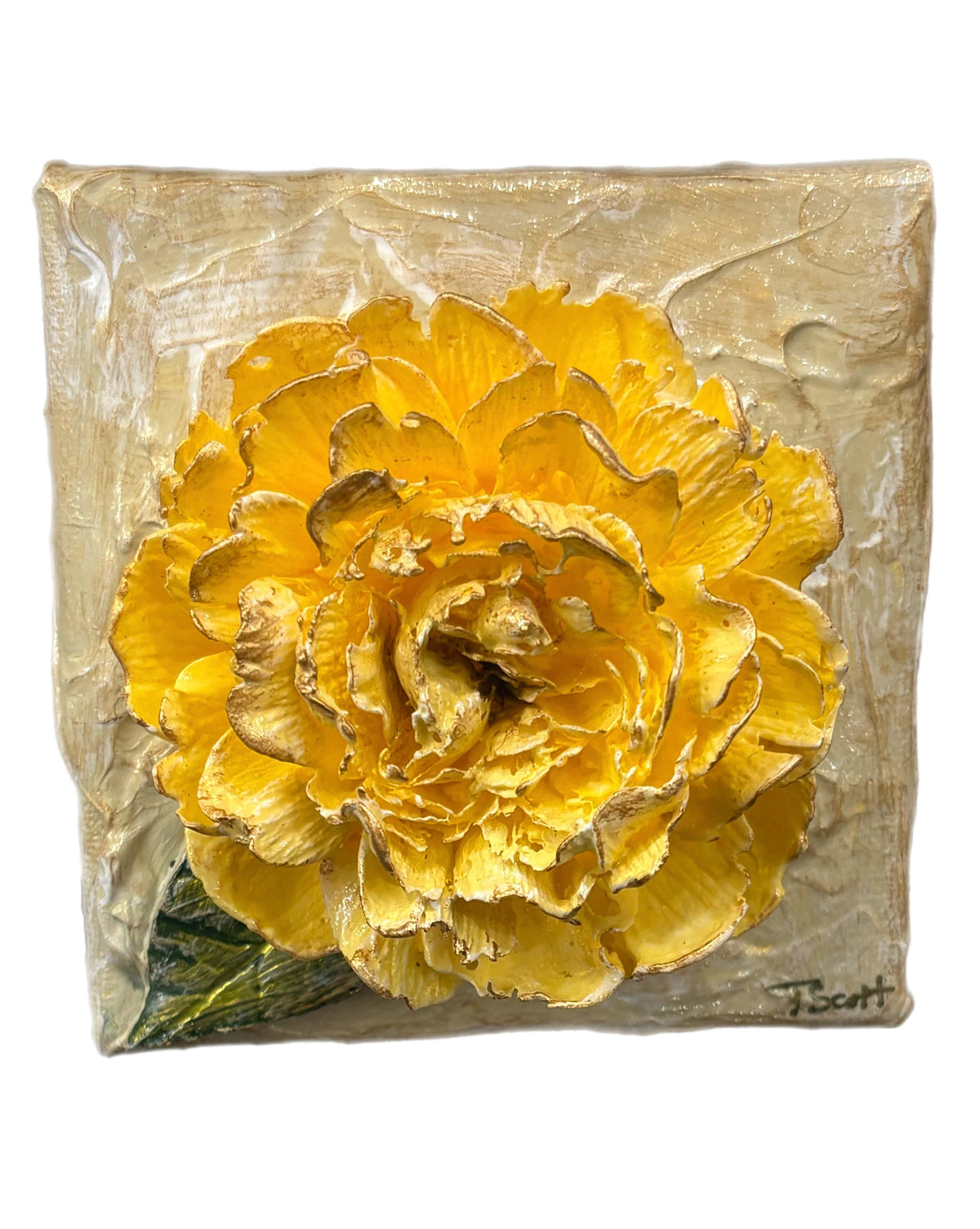 4x4 Clay Yellow Carnation Artwork