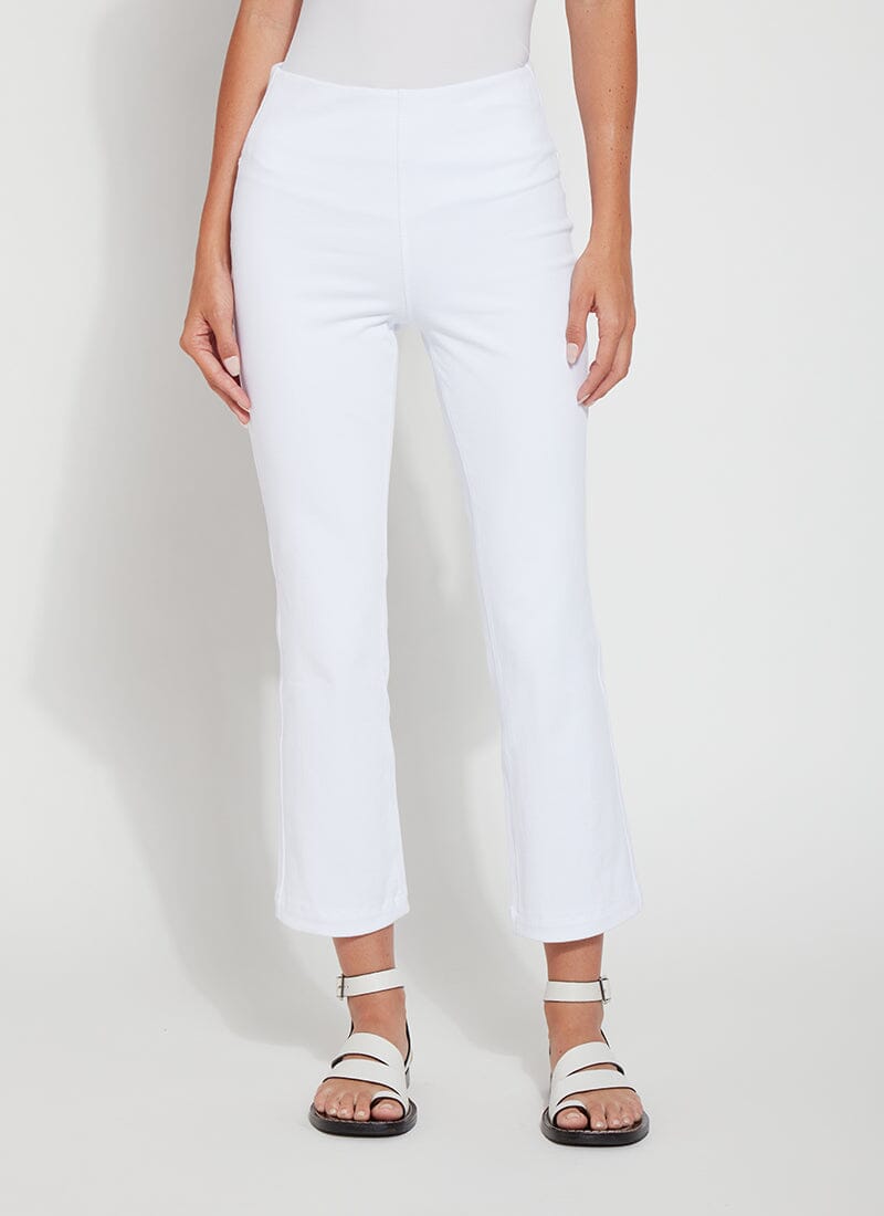 Ankle Denim Baby Bootcut in White by Lysse