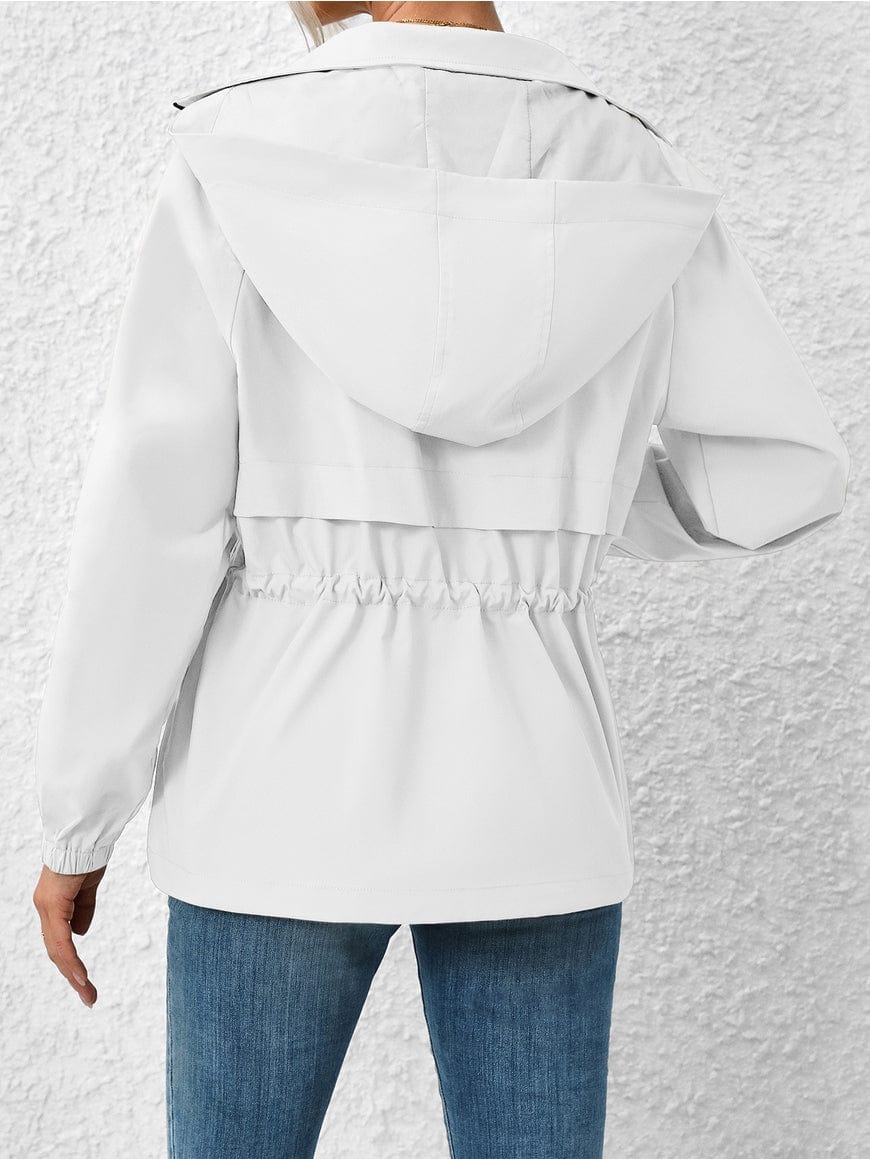 Rosa Clothing Rosa Clothing Waterproof Hooded Rain Jacket in White - Little Miss Muffin Children & Home