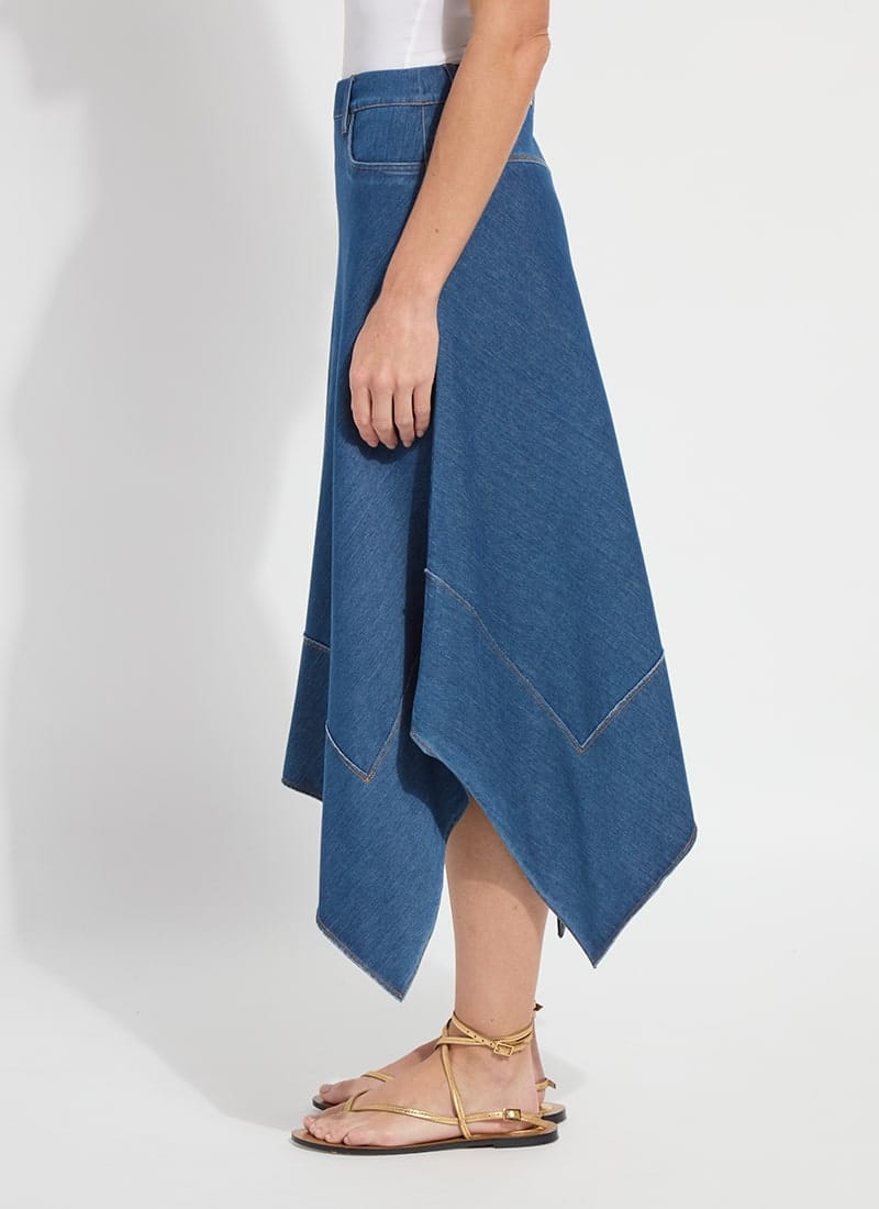 Lysse Lysse Lucille Handkerchief Denim Skirt in Mid Wash - Little Miss Muffin Children & Home