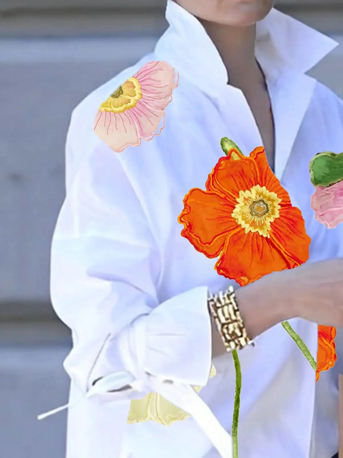 Flarix Bright Floral Print White Blouse - Little Miss Muffin Children & Home