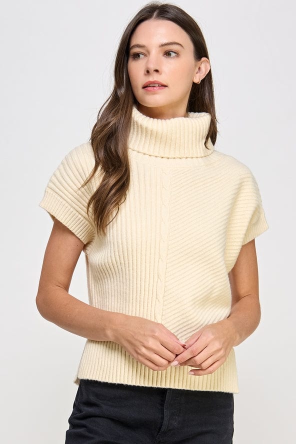 Ellison Ellison Sleeveless Turtle Neck Sweater - Little Miss Muffin Children & Home