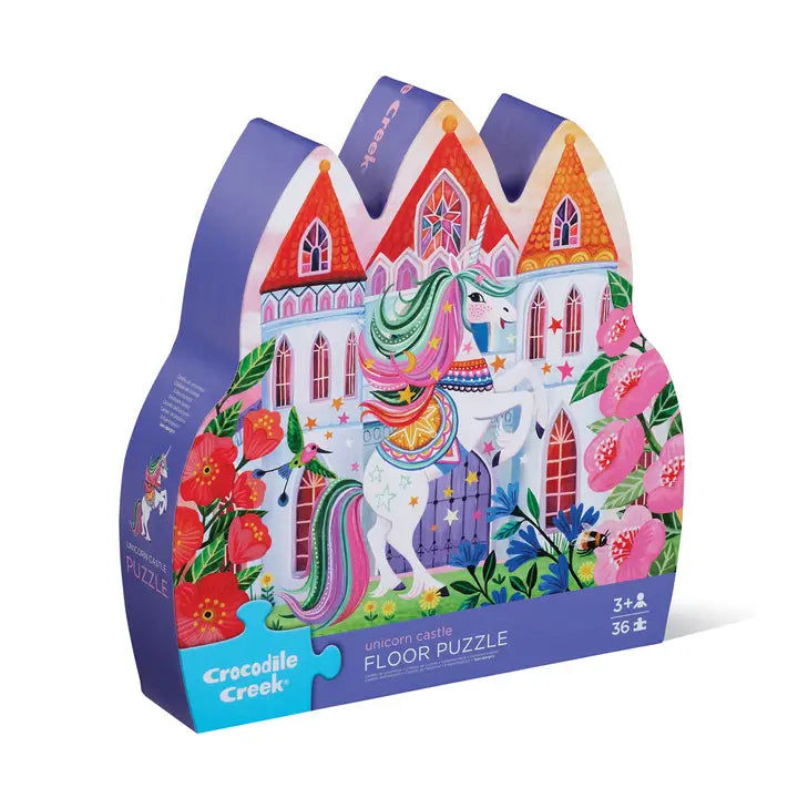 Unicorn Castle 36-Piece Shaped Box Puzzle