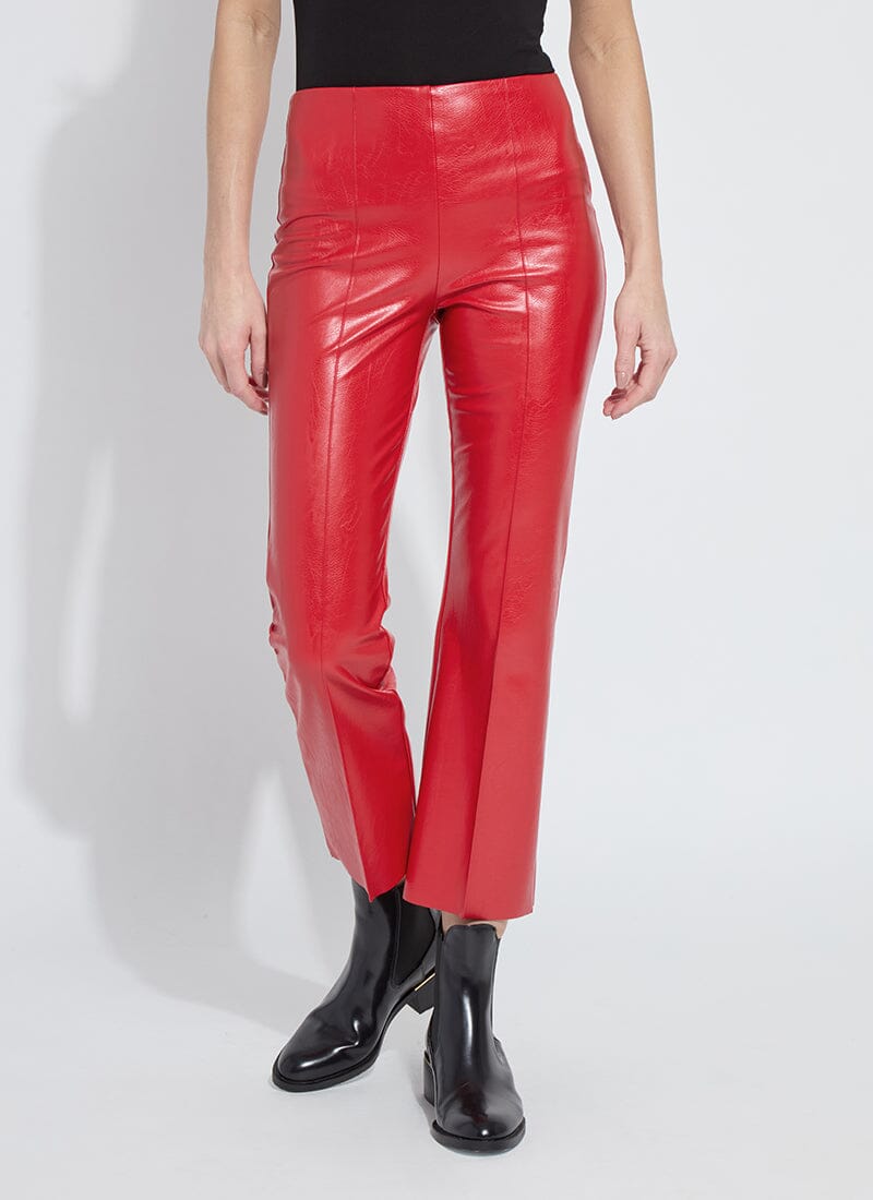 red leather pants
