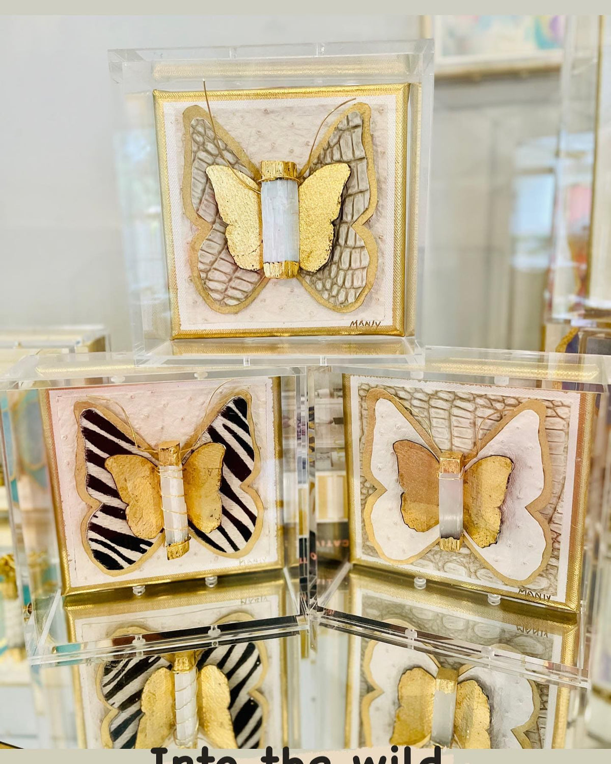 Dana Manly Art Dana Manly Art Animal Print Butterfly 4x4 - Little Miss Muffin Children & Home