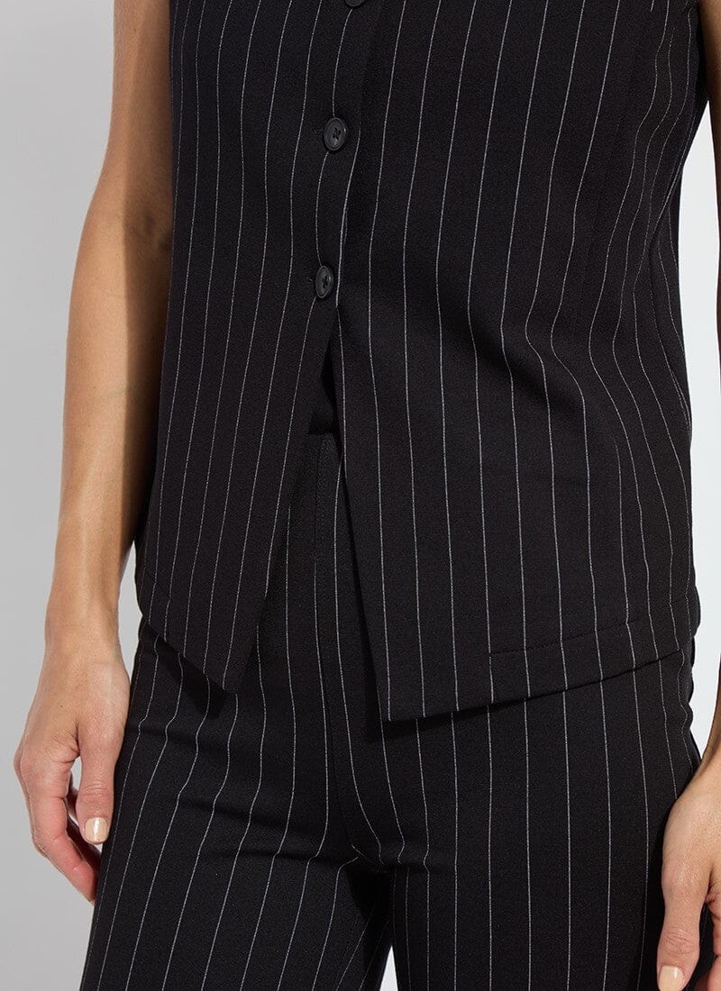 Lysse Lysse Marisa Ponte Gilet in Soft Soothing Stripe - Little Miss Muffin Children & Home