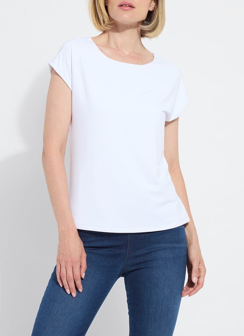 Lysséntials Top in White by Lysse