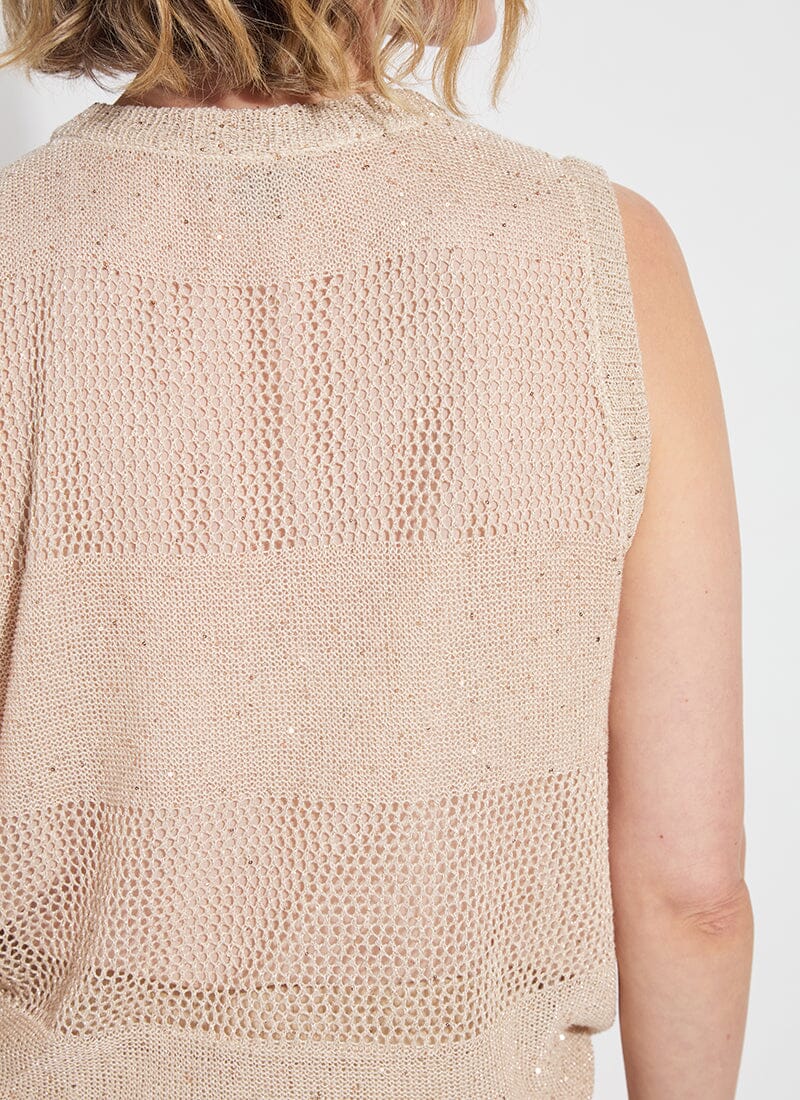 Lysse Bria Sequined V-Neck Shell in Chablis Sequins - Little Miss Muffin Children & Home