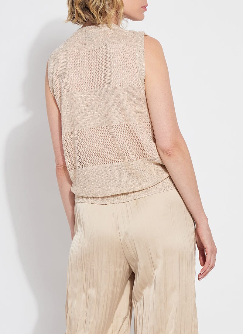 Lysse Bria Sequined V-Neck Shell in Chablis Sequins - Little Miss Muffin Children & Home