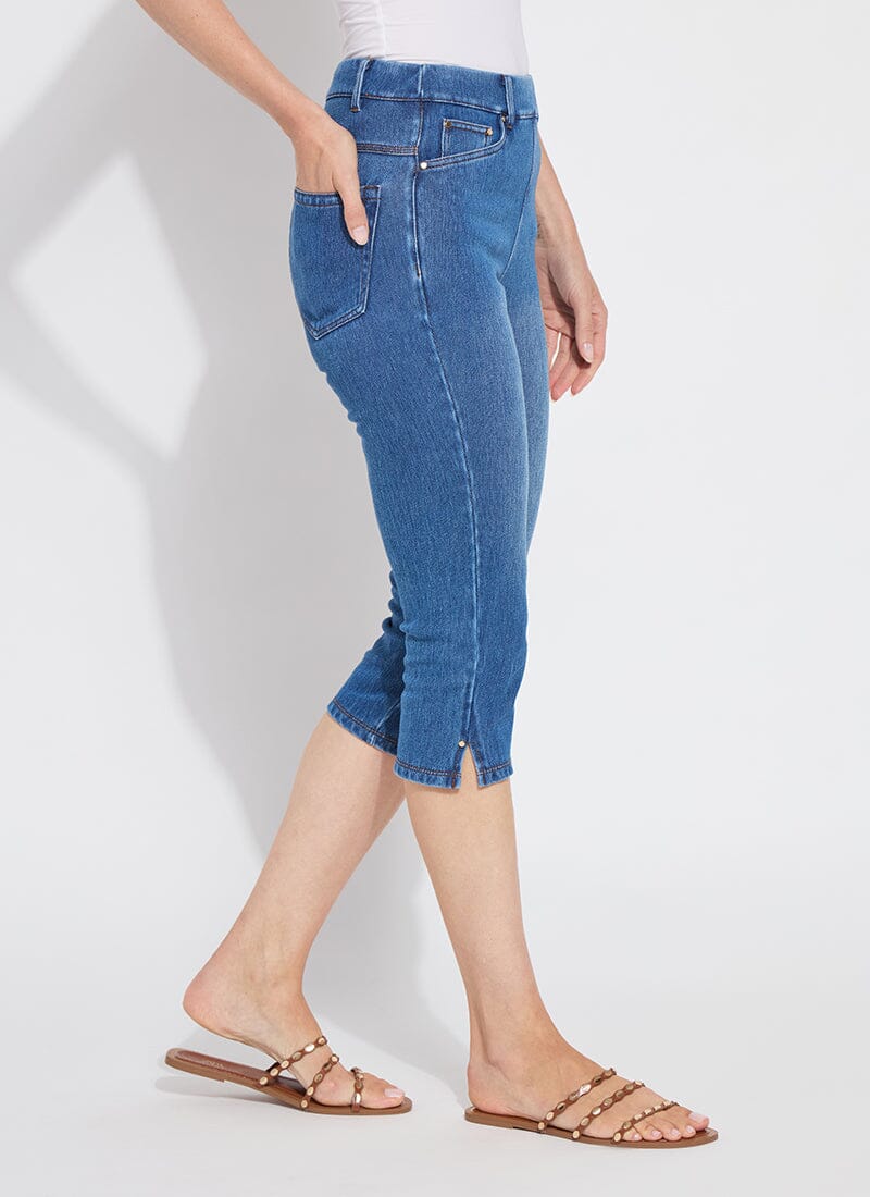 Lysse Granada Front Pocket Capri Denim (18.5" Inseam) Mid Wash - Little Miss Muffin Children & Home