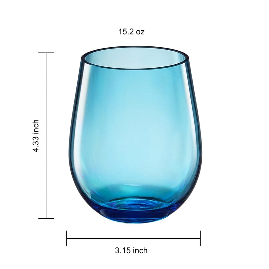 Unbreakable European Style Plastic Acrylic Wine Glass, Set of 12