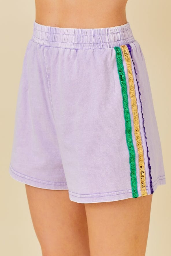 Main Strip Main Strip Mardi Gras Sequin Stripe Trim Short - Little Miss Muffin Children & Home